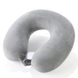 Travel Neck Pillow Memory Foam U Shaped Pillow for Flights Road Trips Office Gray