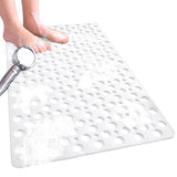 Anti-Slip Bath Mat Suction Shower Mats Bathroom Bathtub Floor White