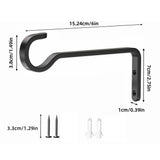 2PCS Rustproof Iron Plant Hooks Duty Plant Hooks for Wall Plant Hangers Outdoor for Outside