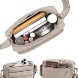 Large Capacity Lightweight Down-Feel Crossbody Bag for Commute Travel Sports Camel