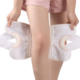 Pair of Adjustable Knee Brace Breathable Knee Support Pads for Workout Sports White