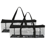 2PCS Portable DVD Storage Bag Disc CD Carry Case Clear Cover for 35-40 Discs