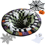 3D Halloween Area Rug Round Non Slip Soft for Bedroom Living Room Style 2