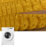 2Pcs Set Throw Pillow Covers Neutral Decorative Pillowcase for Couch Bed Sofa Yellow