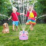 Water Sprinkler for Outdoor Play Water Spraying Toy for Summer Splashing Fun Toy Pink Unicorn