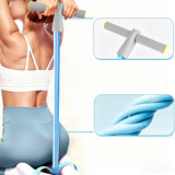 6-Tube Pedal Resistance Band with Handles Fitness Expander for Body Workouts Blue