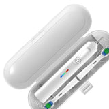 Rotary Electric Toothbrush 3 Modes Ultrasonic Toothbrush with Travel Case and 2 Replacement Brush Heads White