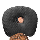 Ear Piercing Pillow with an Hole for Side Sleeper Black