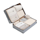 Set of 8Pcs Travel Packing Cubes Luggage Organizers for Suitcase Packing Bags Beige