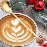 6Pcs Christmas Cutlery Cake Dessert Coffee Stainless Steel Spoon Fruit Fork Tableware Style 2