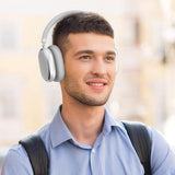 Bluetooth 5.3 Wireless Headphones Stereo Earphones Over Ear Headset Silver