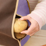 Light Shielding Vegetable Storage Bag Breathable for Onion Potato Purple