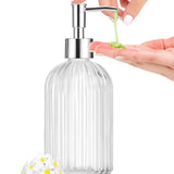 450ml Glass Soap Dispenser for Dish Soap Dispenser Bathroom Clear