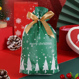 50PCS Christmas Candy Treat Bags Gift Wrapping Drawstring Bags for Holiday Parties Style 2