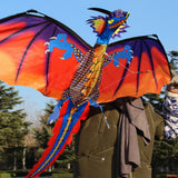 1.4m 3D Dragon Kite with 100m Flying Line for Outdoor Fun