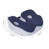 Ergonomic Seat Cushion Multipurpose Memory Foam Seat Pad Navy Blue
