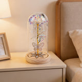 Eternal Rose Flower with LED Lights Christmas & Birthday Gift White