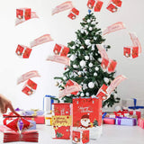 Christmas Folding Surprise Gift Box with 10 Jumping Bounce Gift Boxes Red