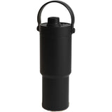 Reusable Insulated Stainless Steel Cup With Straw 735ml Large Capacity For Travel Black