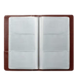 120-Slot Portable Business Card Book Holder Organizer for Men Women Reddish Brown
