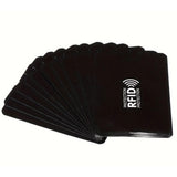 30 PCS Slim RFID Card Sleeves – Credit & ID Protector Wallet Shields Black