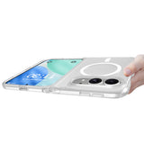 Easy Attached PC TPU Phone Case Compatible With iPhone Duo with Wireless Charging Clear