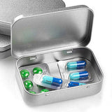 6PCS Metal Hinged Tin Box Container Portable Small Storage Container Case Medium