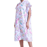 Hooded Zip Up Changing Robe Adult Microfiber Beach Towel Poncho Style 2
