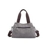 Crossbody Bag 3-Compartments Satchel Handbags Purse Messenger Shoulder Bag Grey