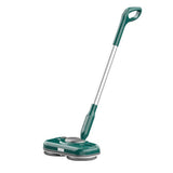 Cordless Electric Spin Mop with LED Light & 750ML Water Sprayer Green