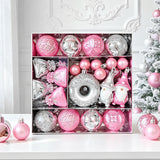 60 PCS Christmas Donut Santa Gnome Ball Hanging Ornament Set Style 2