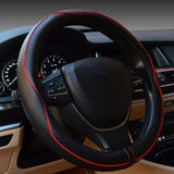 Breathable Microfiber Leather Steering Wheel Cover Style 1