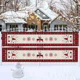 2Pcs Christmas Holiday Garage Door Banner Indoor Outdoor Wall Hanging Decor