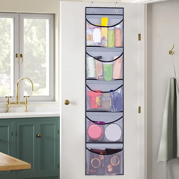 Over Door Organizer for Stuffies Toy Hanging Storage Net Bag for Animals Stuffy Grey