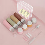 18PCS Leak Proof Silicone Travel Bottles Toiletry Set Style 2