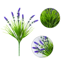 10Pcs Set Artificial Lavender Flowers Fake Plastic Plants Outdoor Home Garden Decor
