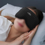 3D Breathable Sleep Mask with Built-In Bluetooth Headphones for Comfortable Rest Black