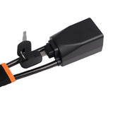 Car Steering Wheel to Seat Belt Lock Anti-Theft Adjustable Security Device Black
