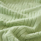 2Pcs Stretch Sofa Cushion Cover Lounge Sofa Seat Slipcover Protector Couch Cover Green
