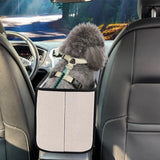 Oxford Fabric Center Console Pet Seat Carrier for Small Dogs Cats Beige