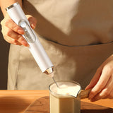 3 in 1 Electric Milk Frother Coffee Stirrer White