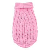 Puppy Dog Winter Sweater Knitted Jumper for Small Dogs Pink