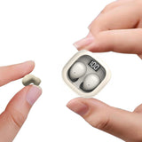 Wireless Bluetooth Small Headphone  Mini Invisible Earbuds with Charging Case for Sleep Work Sports White