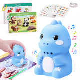 English Learning Touch Pen Dinosaur with 600 Word Cards Stickers USB Blue