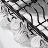 Stainless Steel Over Sink Dish Drying Rack Expandable with Utensil Holder Black