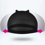 8Pcs Stocking Wig Caps Stretchy Nylon Hair Net for Women Black