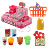 Educational Toy Cash Register with Calculator and Scanner Pink