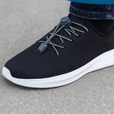 2 Pairs Elastic Shoe Laces No Tie Shoe Laces Tieless for Adults Elderly Gray