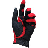 Breathable Stretch Golf Glove Washable Non Slip Grip for Men Women Red