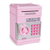 Electronic ATM Piggy Bank with Password Lock for Coins – Money Saving Box Toy Gift Light Pink